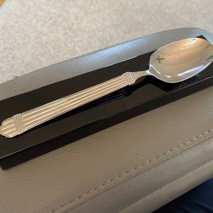 VINTAGE RETRONEAU STAINLESS 18/8 ESPRIT SET OF 4 DINNER/SOUP SPOONS BOXED UNUSED